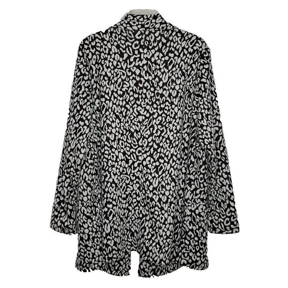 NEW Lane Bryant Open Cardigan 18 20 Animal Print Leopard Cheetah Gray White - Picture 5 of 5